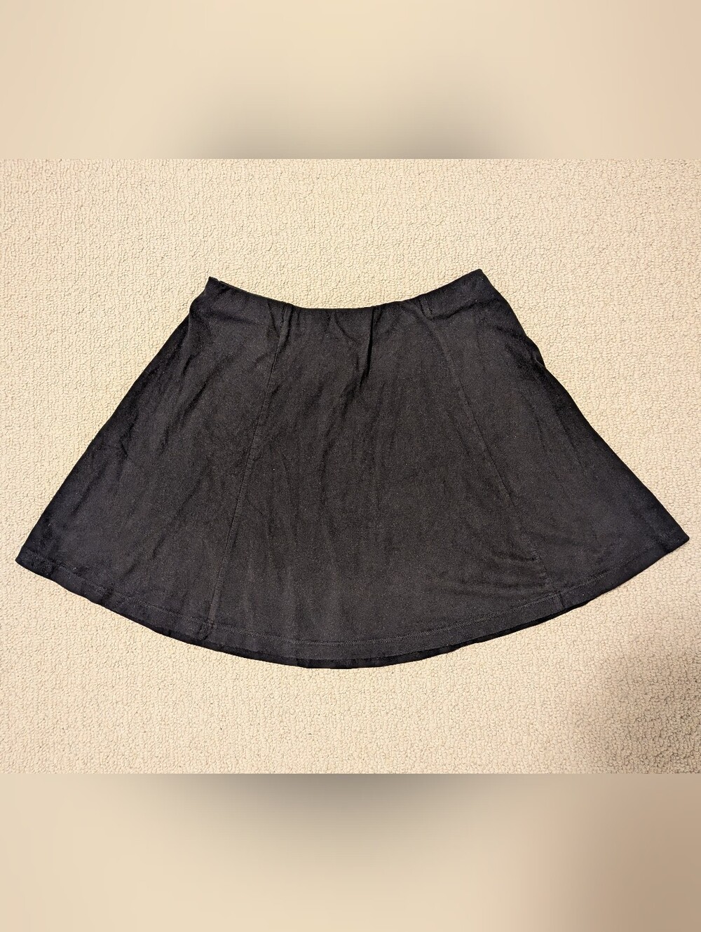 Black Velvet A-Line Miniskirt